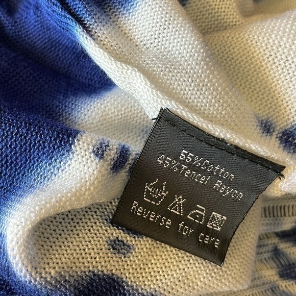 NWT. Belldini Medium Beaded Tie Dye Open Front Cardigan. - Picture 7 of 10